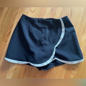 Maeve Anthropologie Navy Scallop Trim Skort